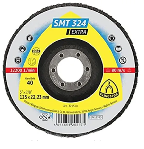 Klingspor 627.40 K40 Abrasive Mop Disc 125 x 22.23 mm